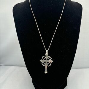 Silver Cross Pendant Necklace